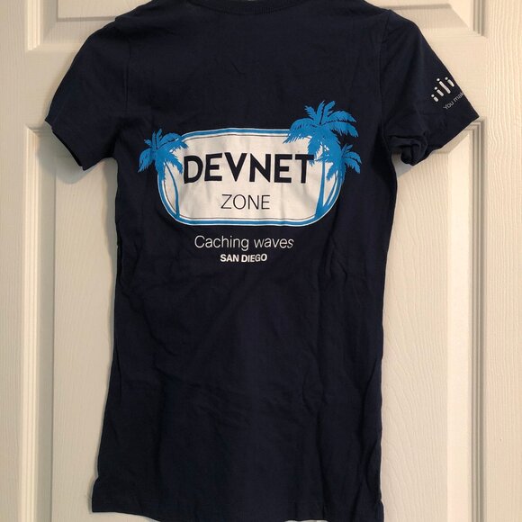 Cisco Systems “Devnet Zone” San Diego Blue Women's Short Sleeve T-Shirt Sz M - Picture 3 of 5